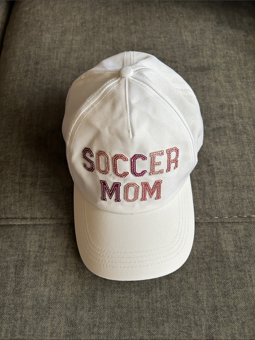 NWOT - White "Soccer Mom" Embroidered women’s Cap
